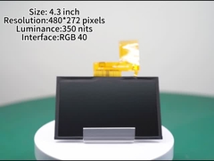 4.3 cali Panel wyświetlacza TFT z 480*272 pikseli Moduł wyświetlacza LCD z jasnością 300 nitów